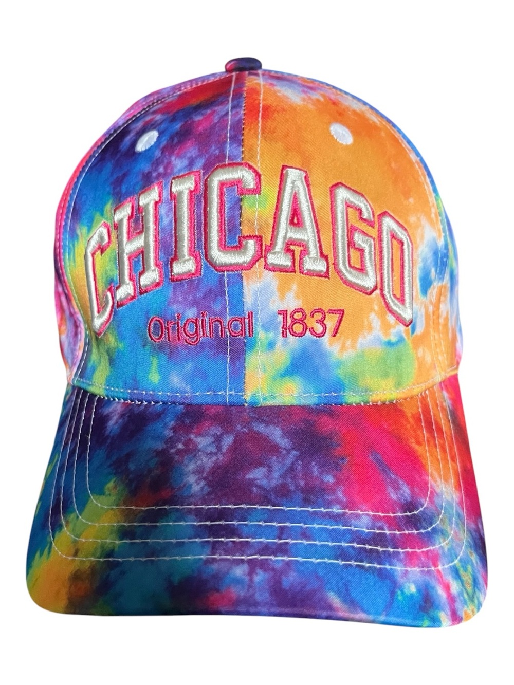 Robin Ruth Chicago Tie-Dye Adjustable  Multicolored Baseball Cap New